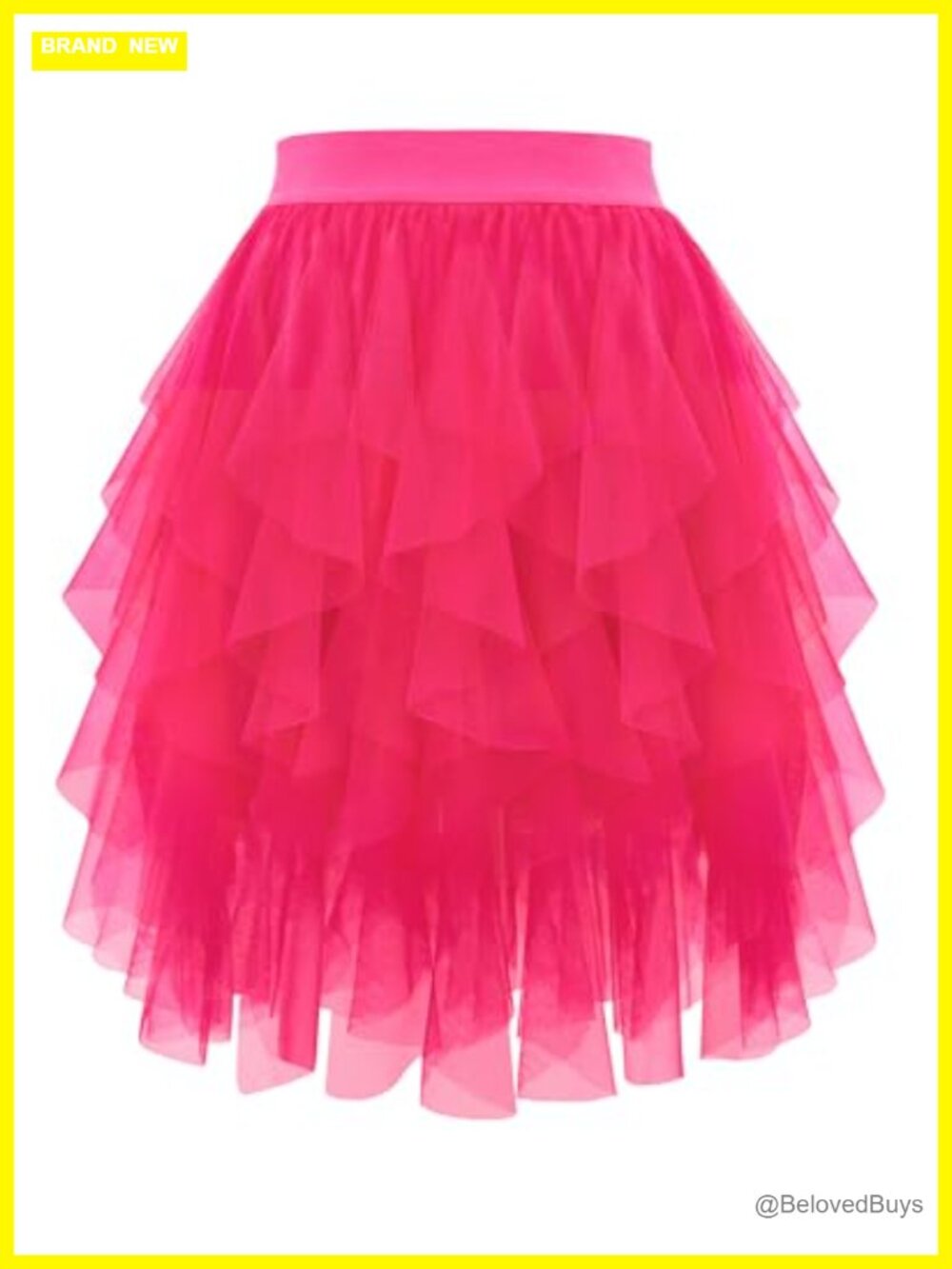 Tulle Skirt A-Line Short Tutu Layered High Waist Party Dance